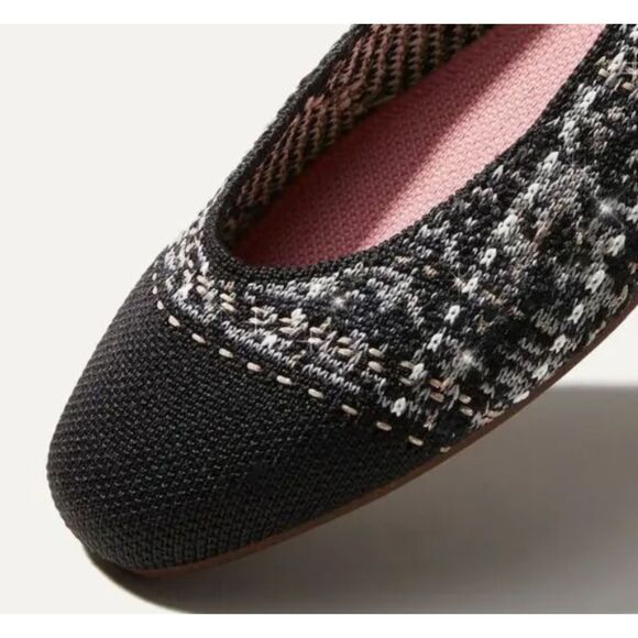 NEW Rothy's The Square Shoes Flat Midnight Tweed size 6.5 Sustainable Vegan - Picture 3 of 5